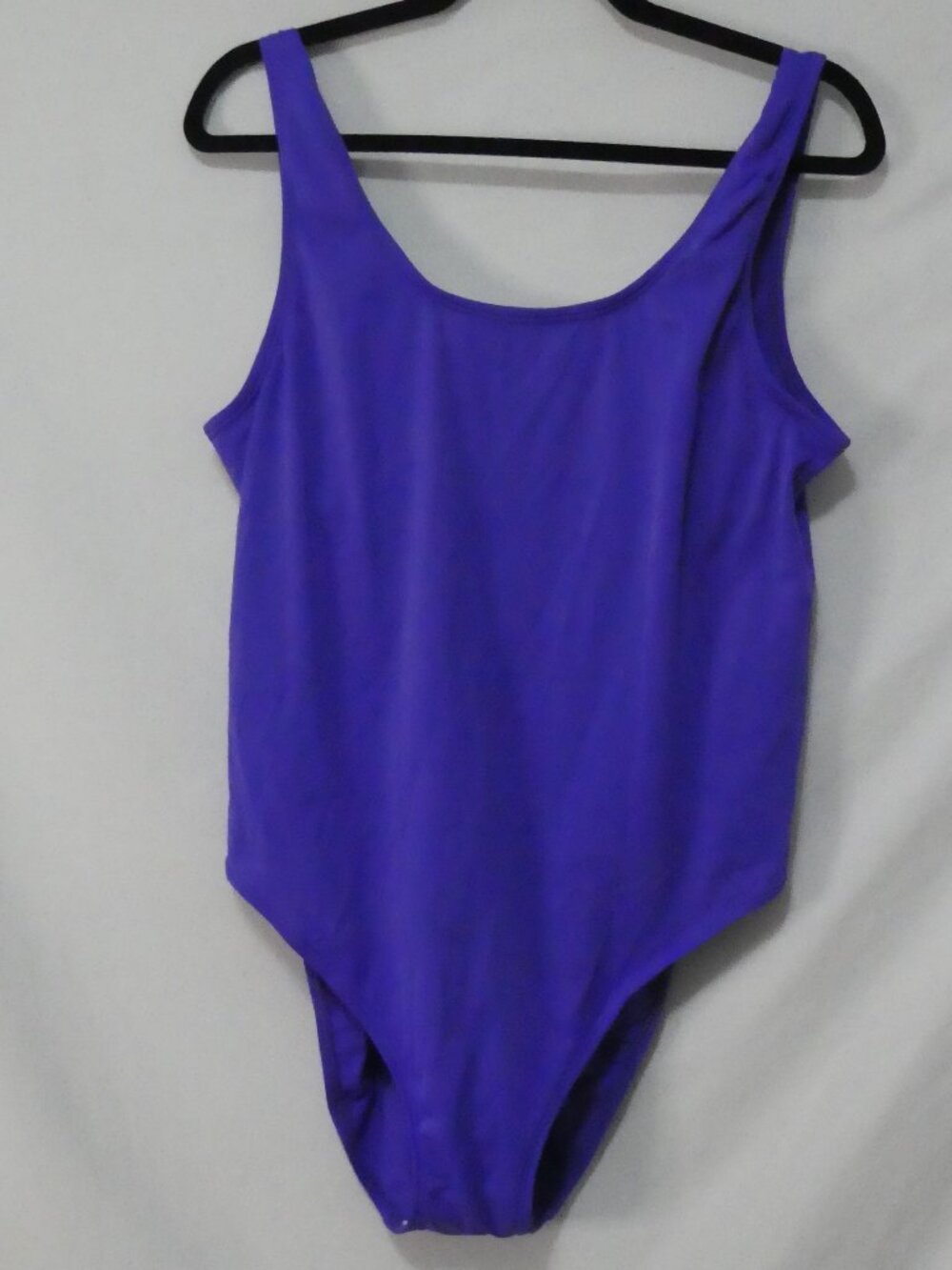Vibrant Purple Scoop Neck One Piece Swimsuit - P2P 17.5" measured